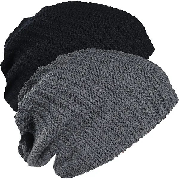 Men Oversize Baggy Knit Beanie Hat - Thin