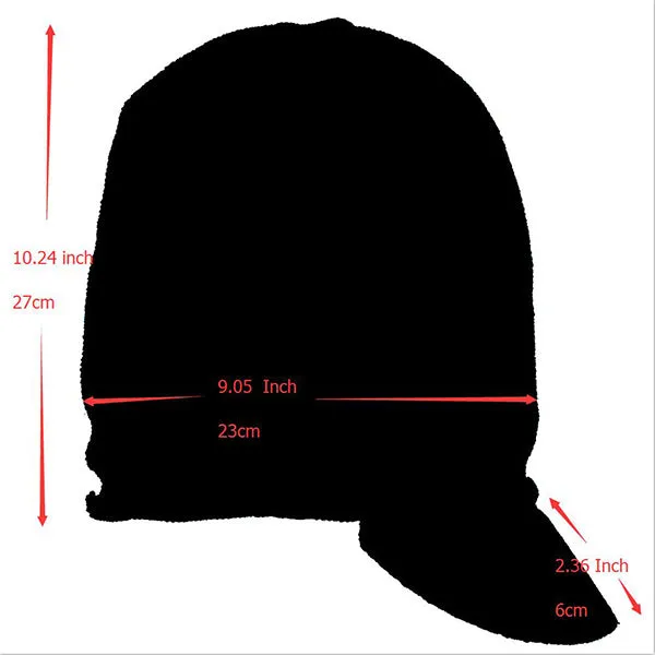 Men Striped Knit Beanie Visor Hat for Winter B319