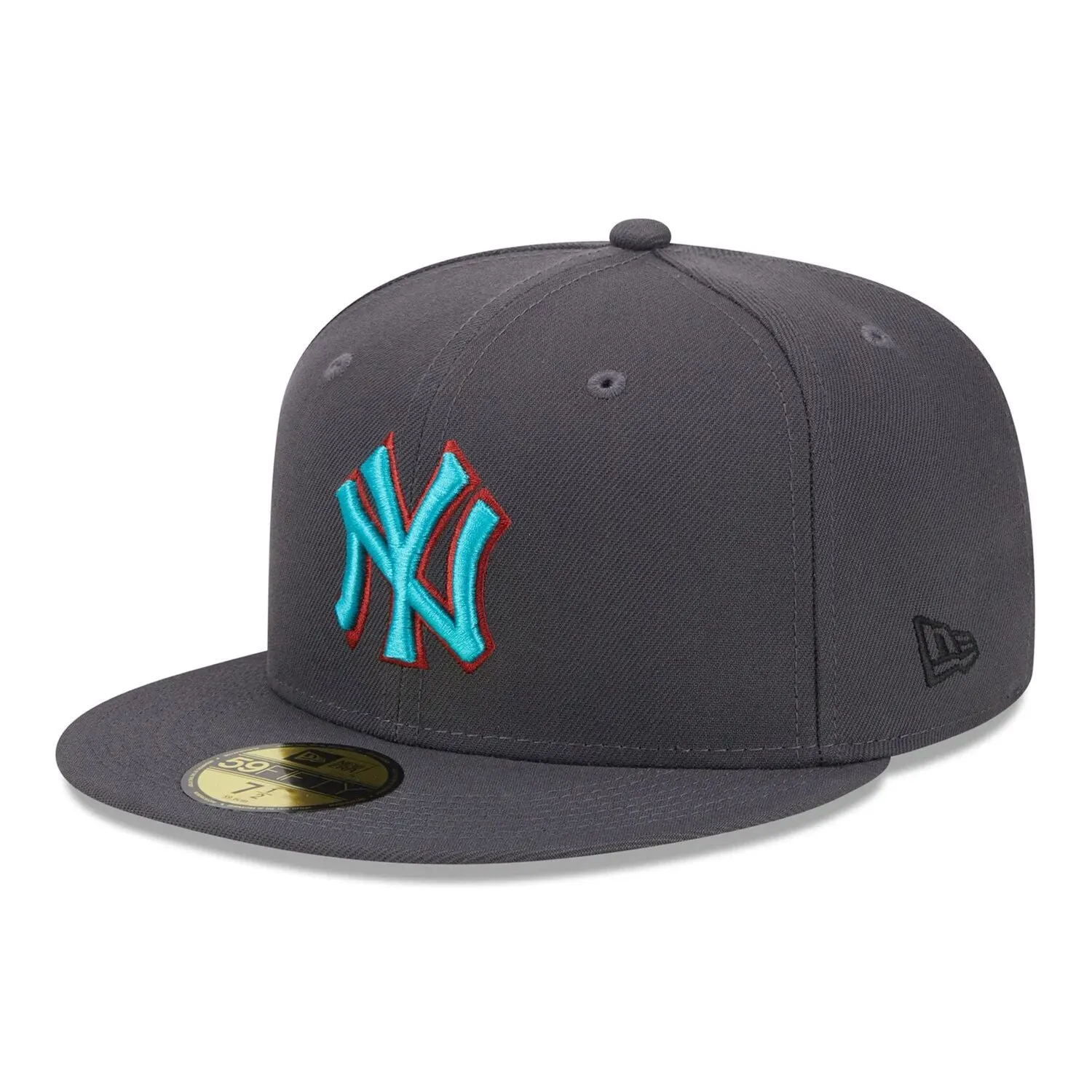 Men's New Era Graphite New York Yankees Printed Fitted Hat 59FIFTY