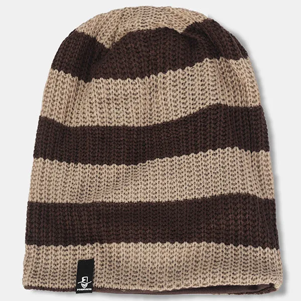 Mens Stripe Oversized Beanie for Summer Winter B09