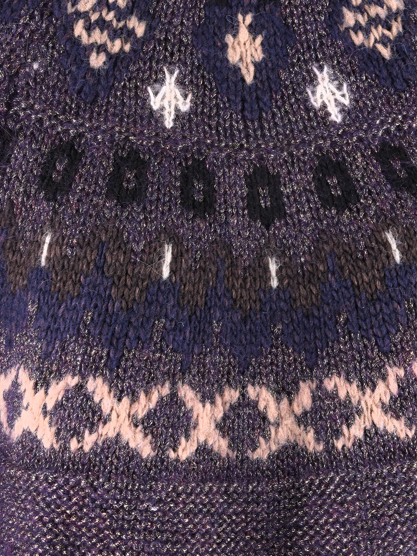 metallic fair-isle knitted jumper