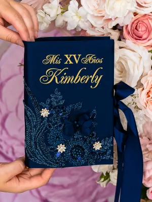 Navy Blue Quinceanera Biblia (English version)