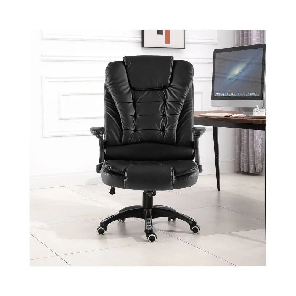 Neo Black Leather Executive Recliner Swivel Office Chair