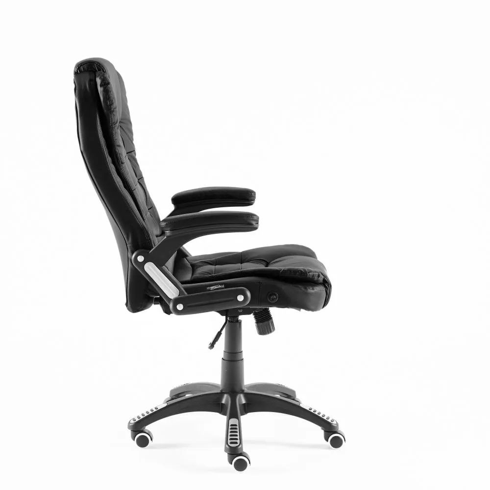 Neo Black Leather Executive Recliner Swivel Office Chair