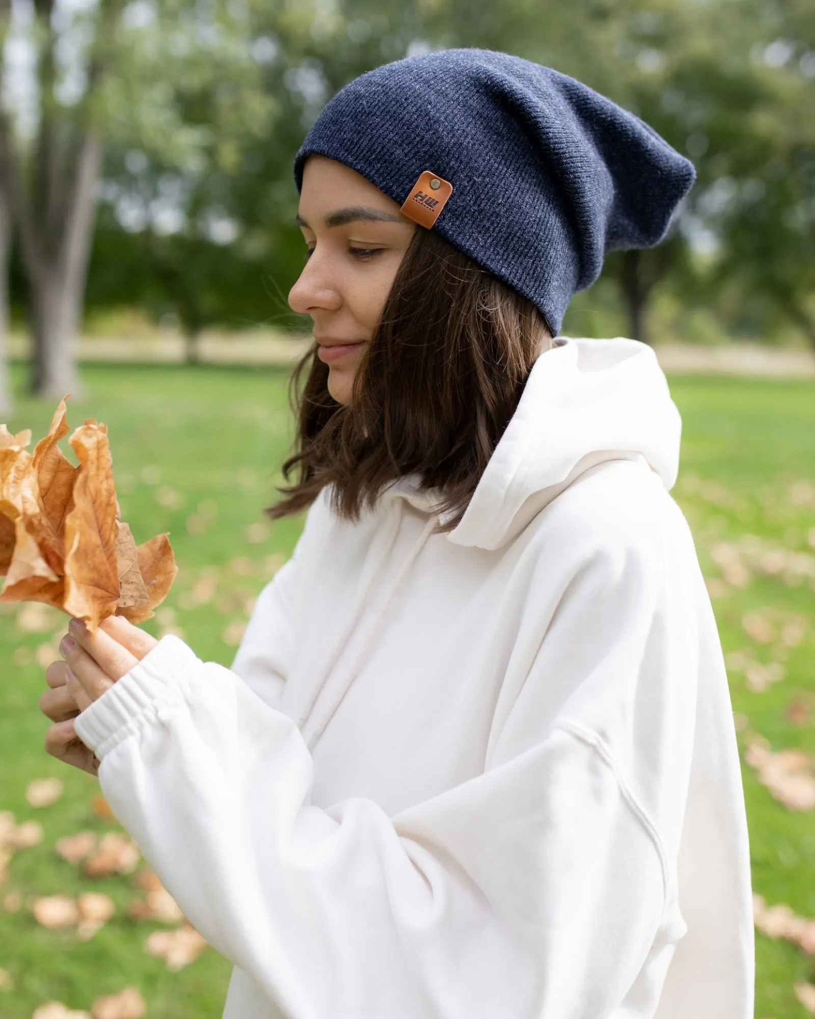 NEW HAAKWEAR Theta-Stitch Cuffed Beanie - Designed and Made in USA (Patent Pending Design) - Denim Blue