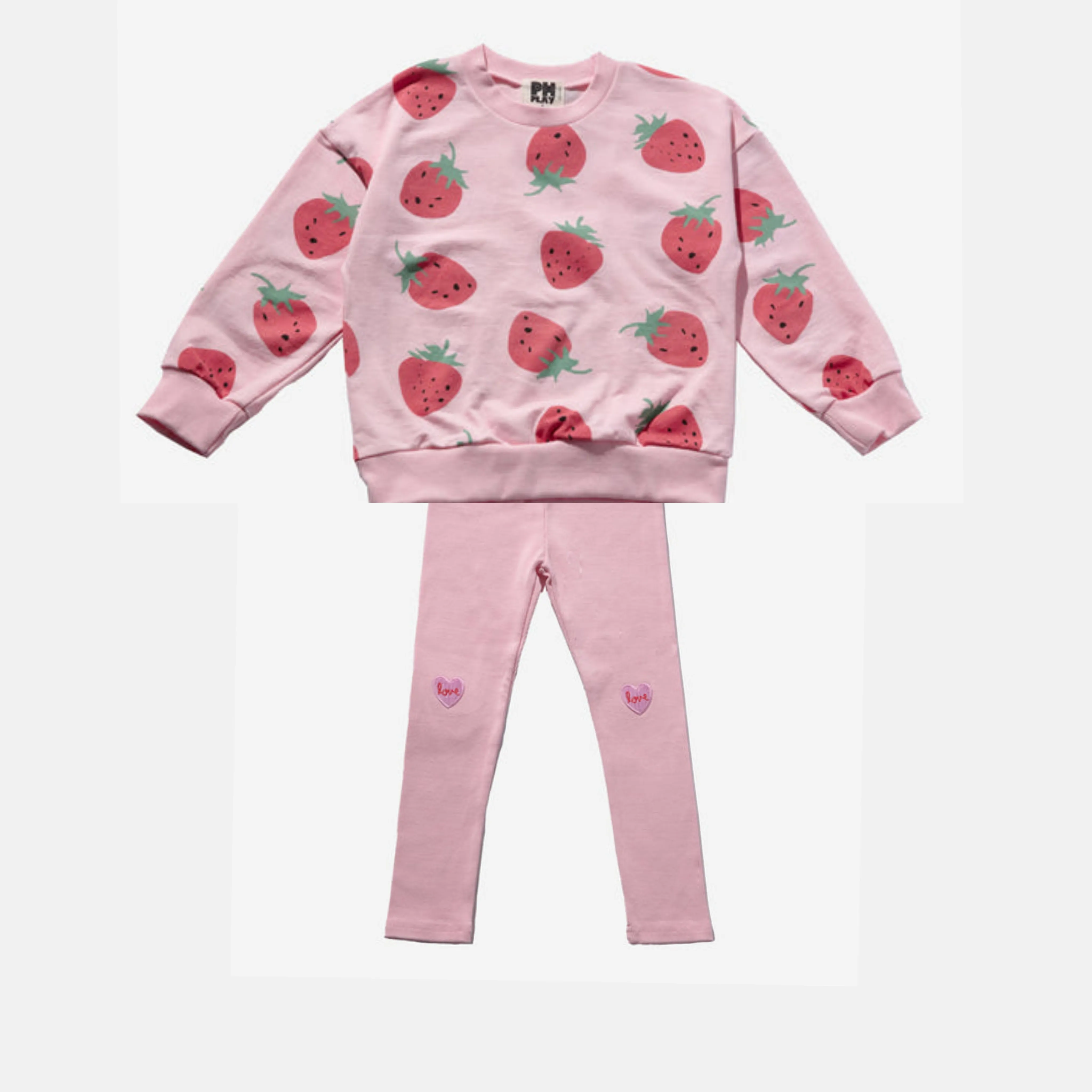 PETITE HAILEY PINK PRINT SWEATSHIRT & LEGGING SET