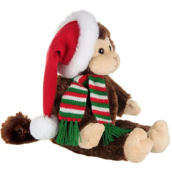 Plush Stuffed Christmas Monkey Nicky