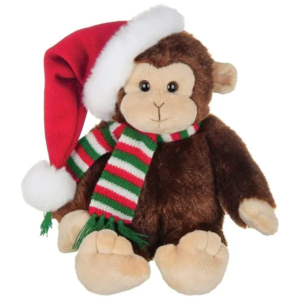 Plush Stuffed Christmas Monkey Nicky