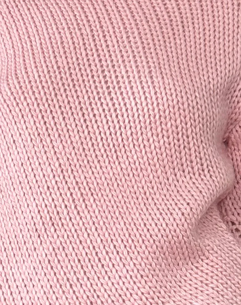 Ranvir Knitted Jumper in Baby Pink