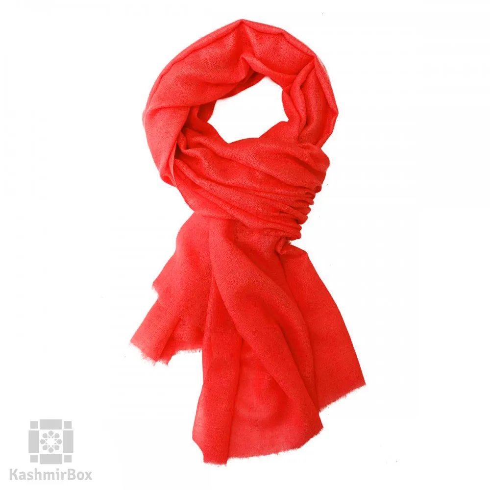 Red Self Woolen Stole