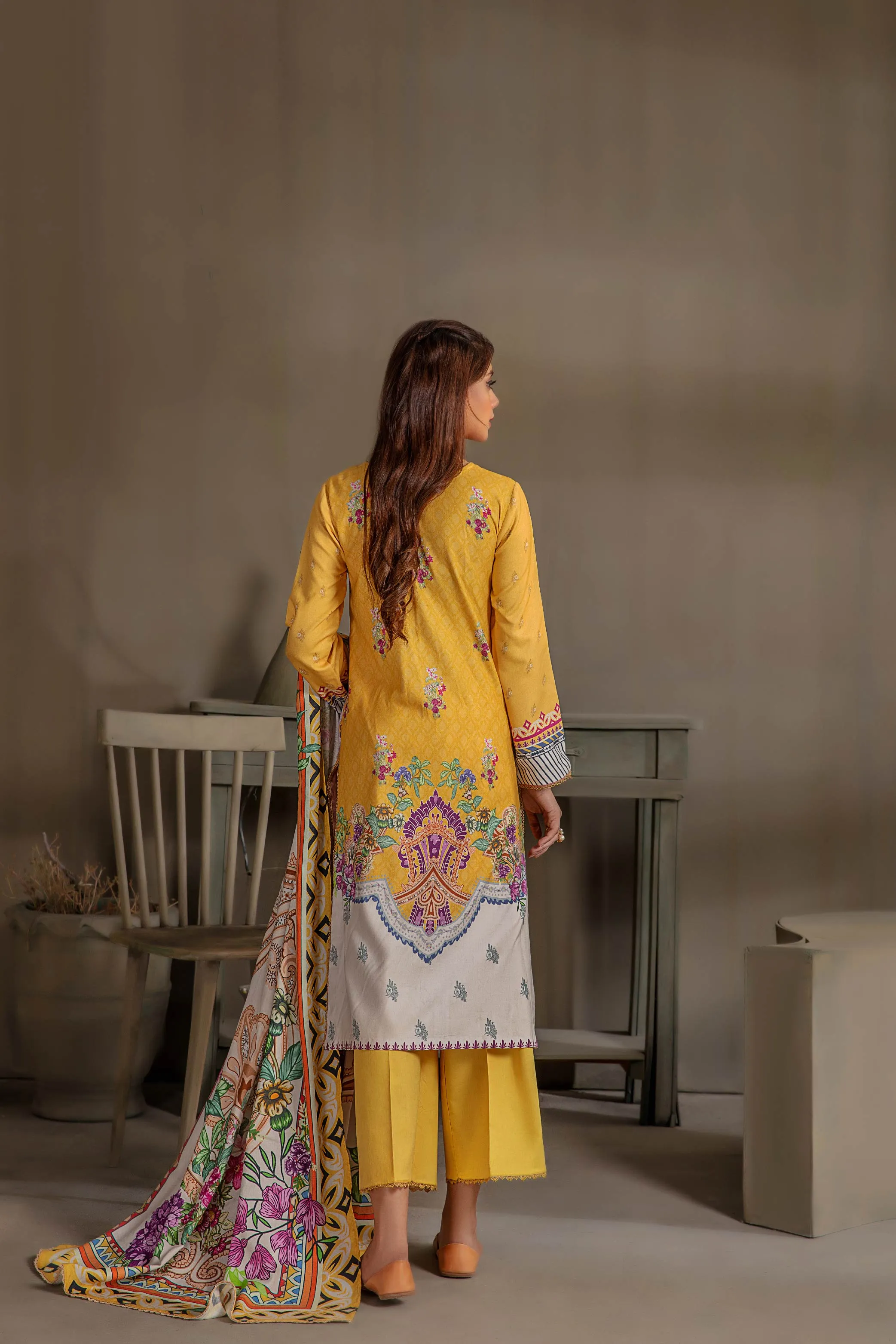 Sana & Samia by Lala Embroidered Woolen Print Collection – Symphony