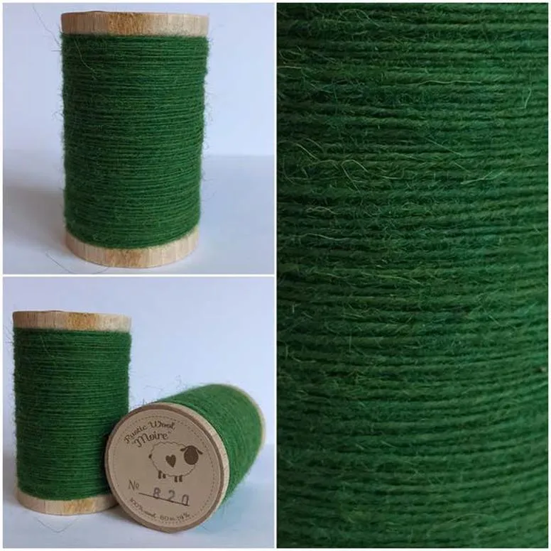 SHAMROCK GREEN Dyed Wool Bundle for Rug Hooking and Wool Applique