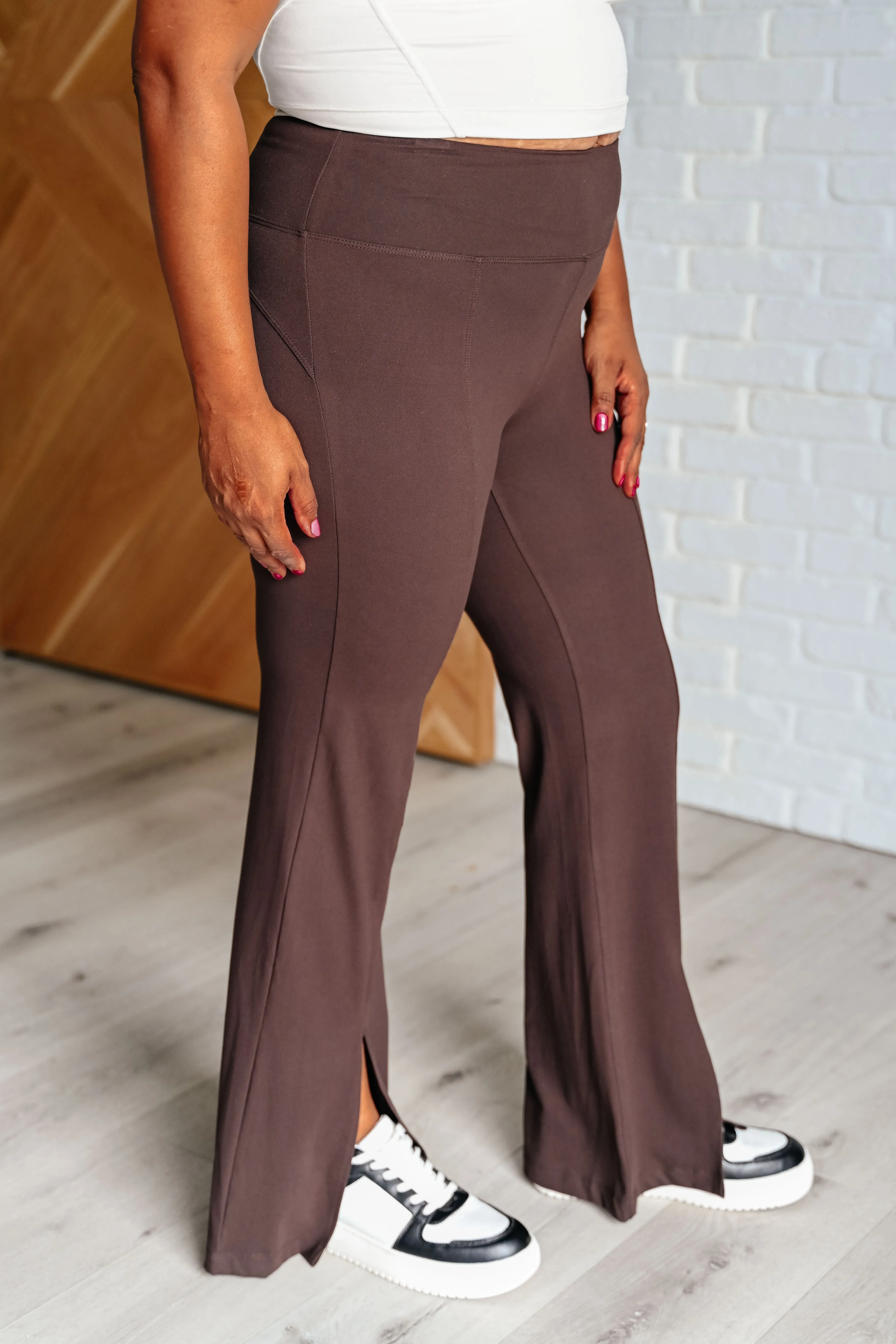 Stamina Stride Flare Leggings in Espresso - 10/14