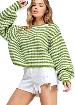 Striped Chunky Knit Sweater