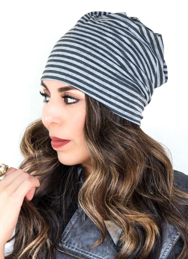 Striped Slouchy Beanie | 5 Colors