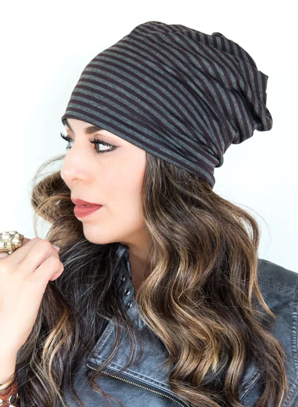 Striped Slouchy Beanie | 5 Colors