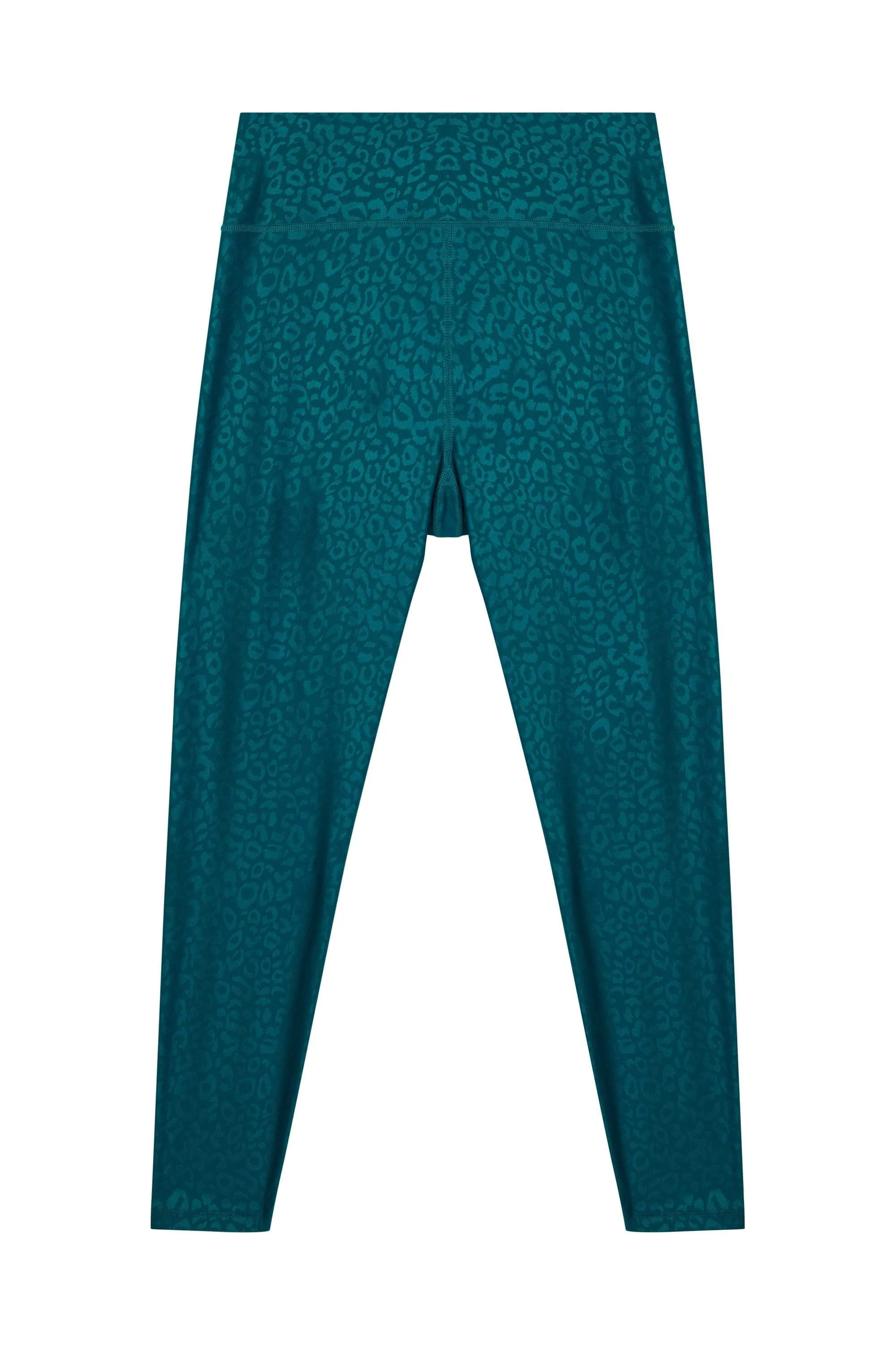 Teal Wet Look Croc Leggings