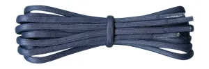 Thick Navy waxed cotton boot laces 4.5 mm