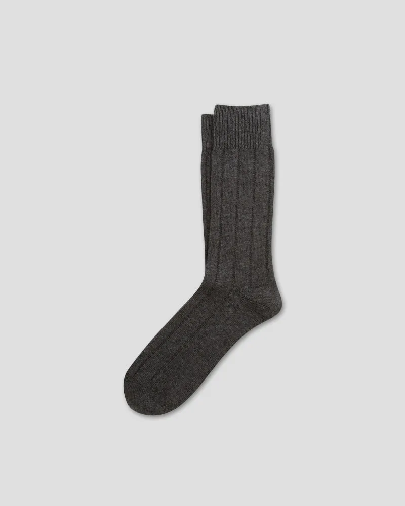 Vancouver Short Cashmere Blend Socks - MED GREY