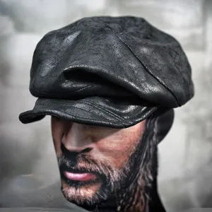 Vintage Black Berets for Men - Adjustable Size - Casual Style