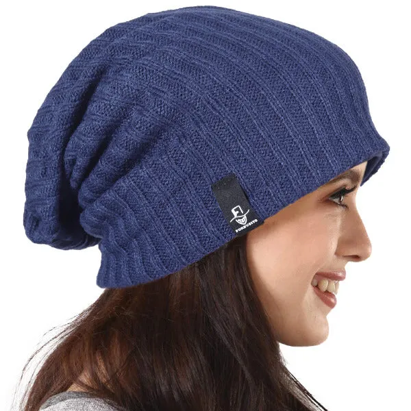 Women Knit Long Slouchy Beanie Hat B309