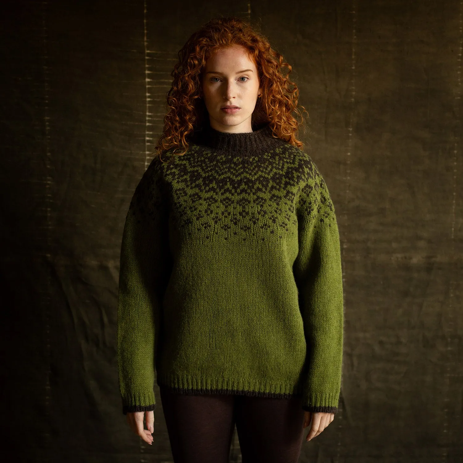 Womens Fauna Sweater - Lambswool - Juniper