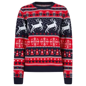 Womens Traditional Reindeer Christmas Jumper