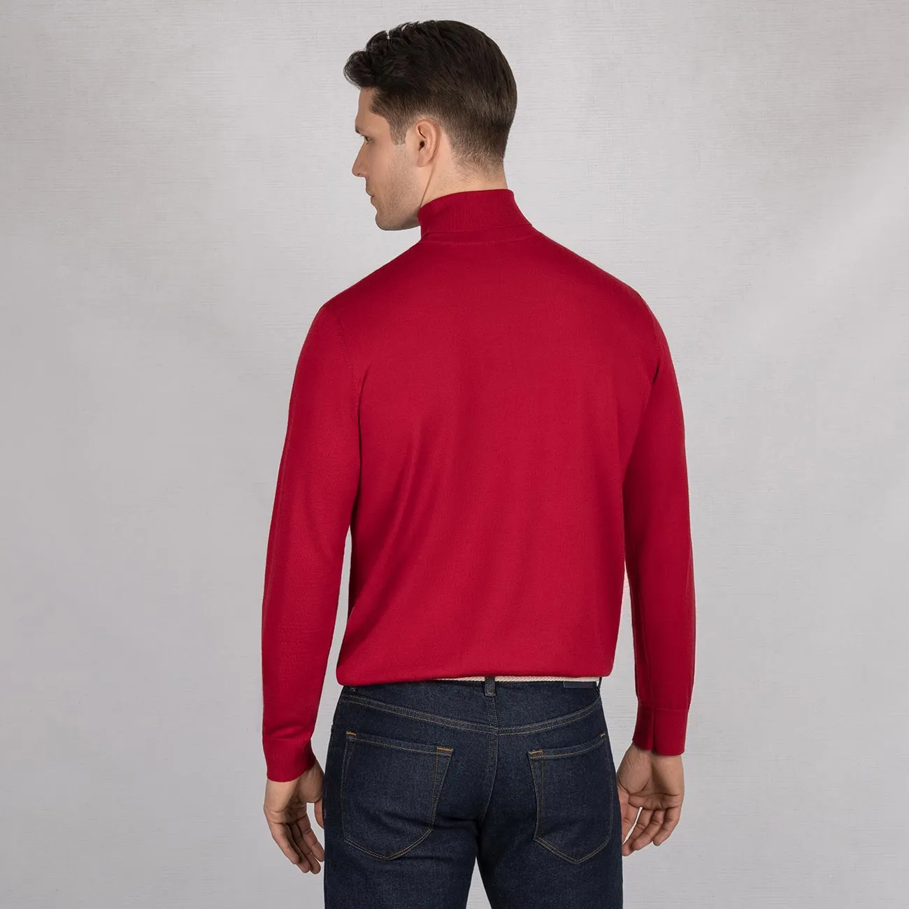 Wool Pullover Light Turtleneck Men