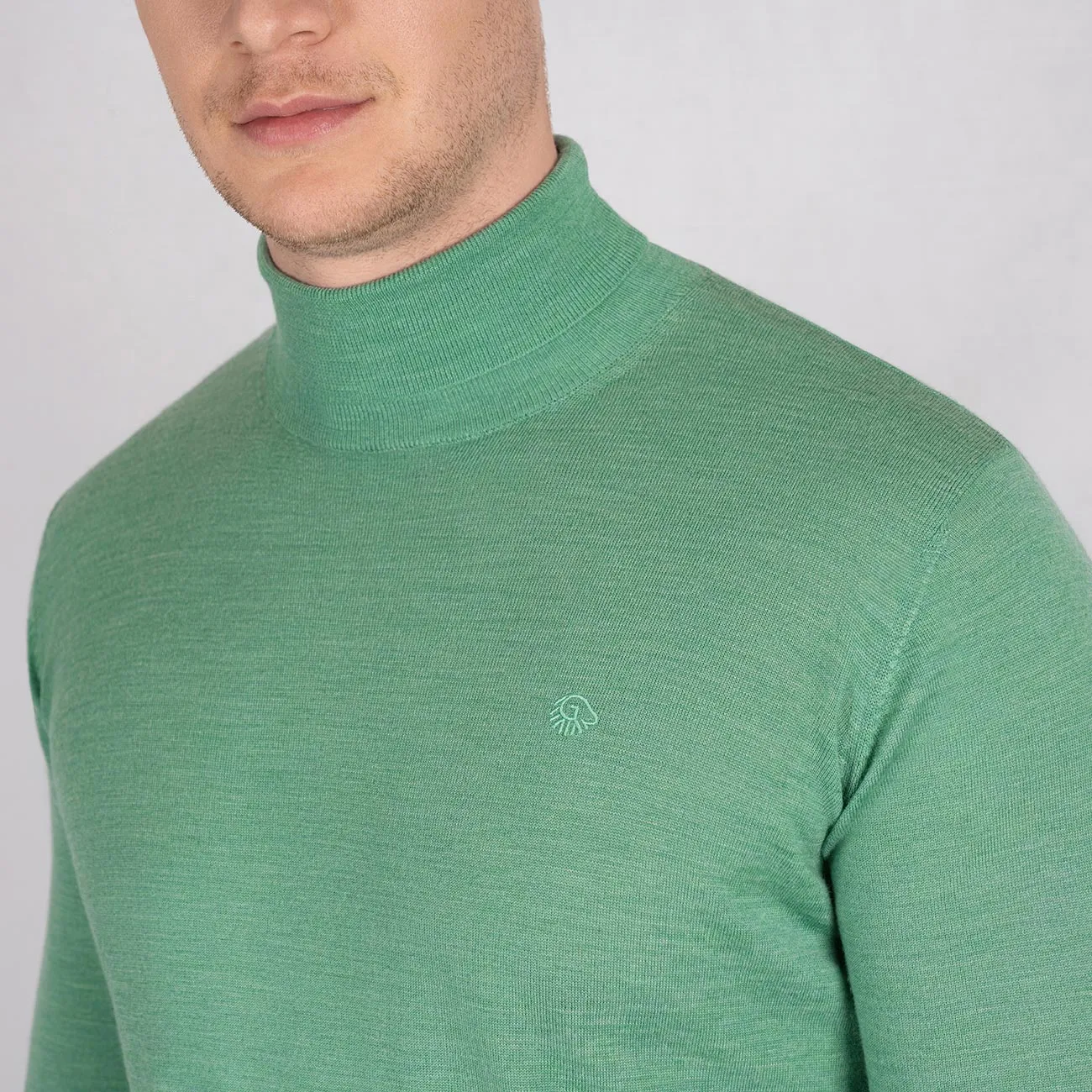 Wool Pullover Light Turtleneck Men