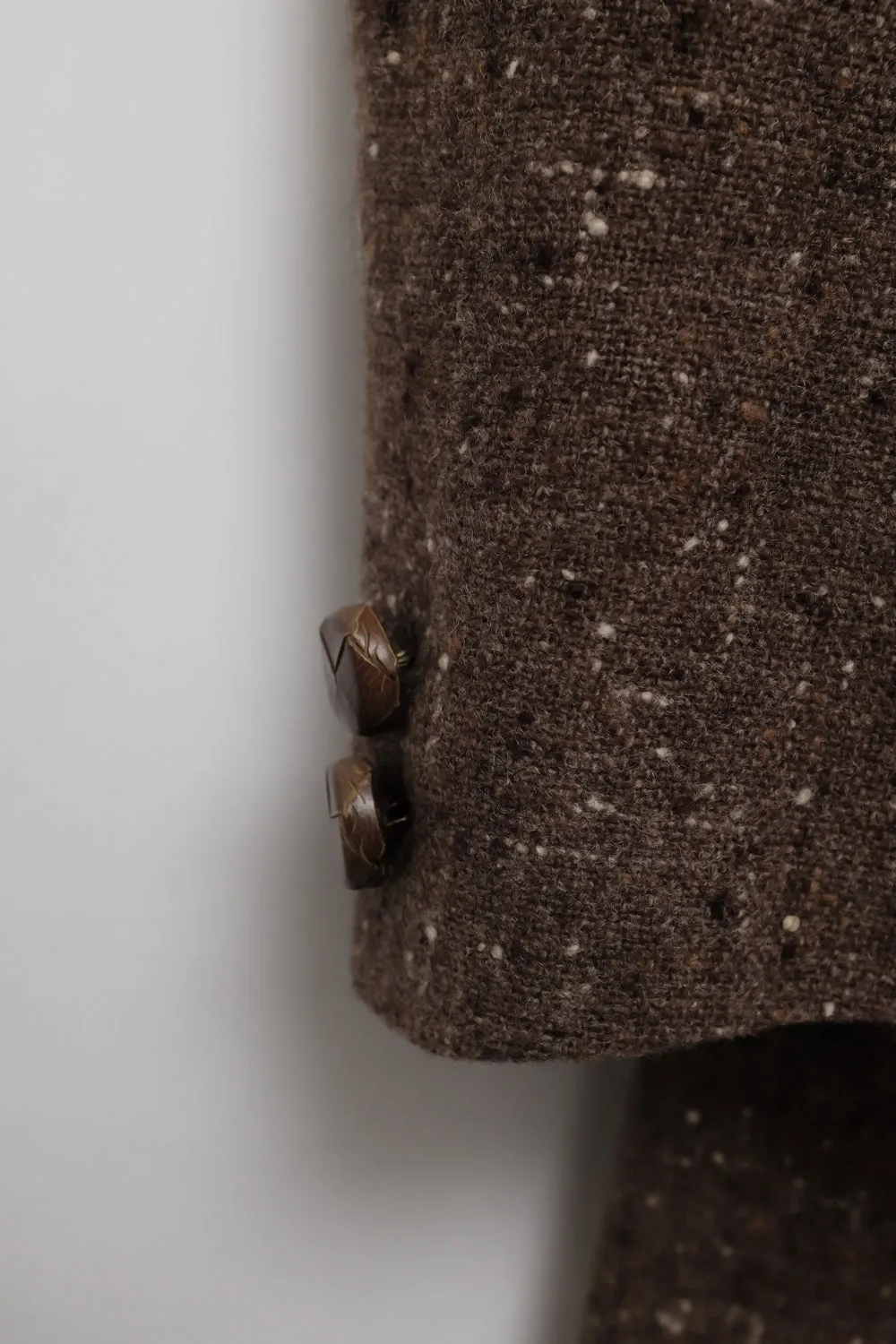 YSL VINTAGE YVES SAINT LAURENT BROWN PURE WOOL BLAZER