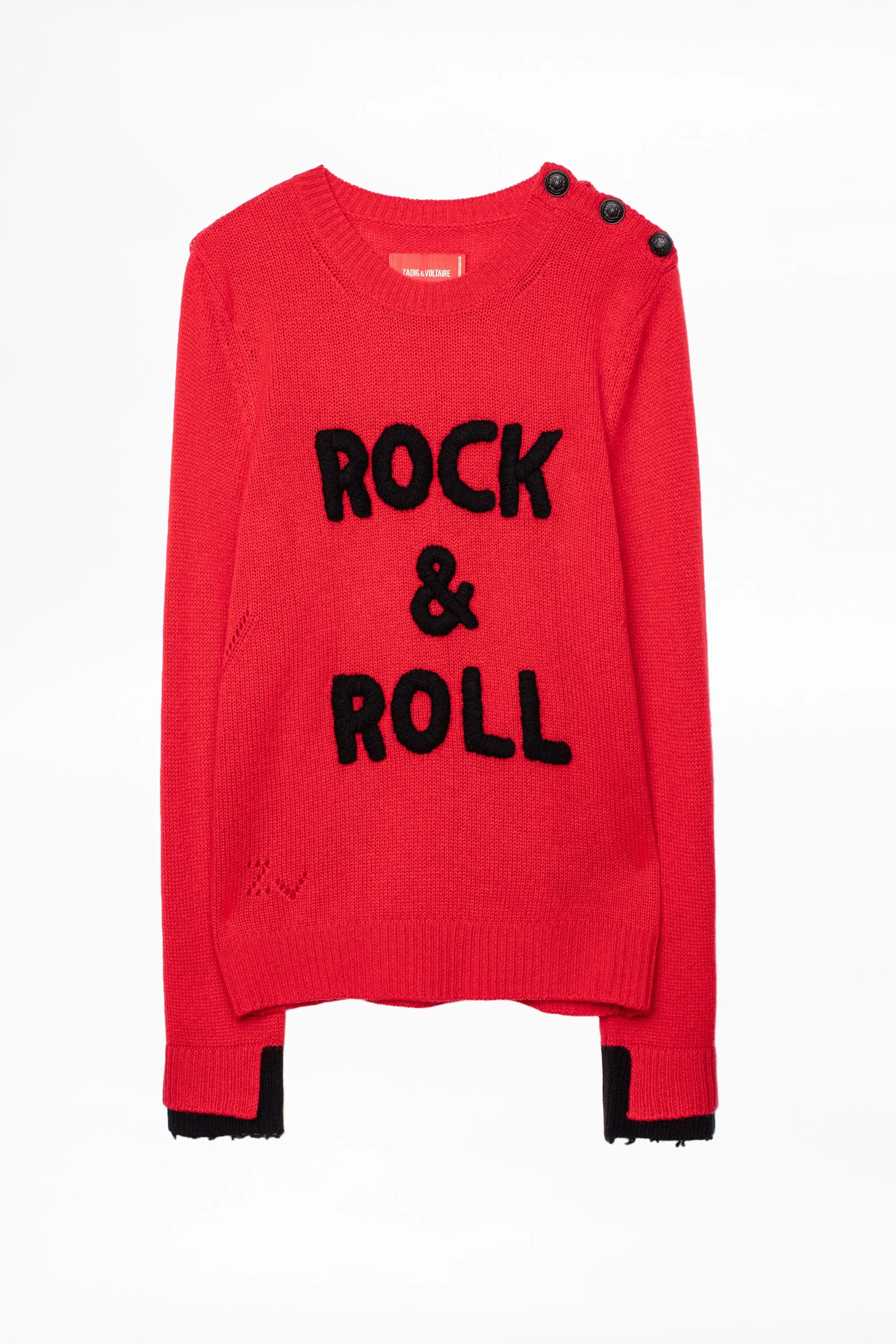 ZADIG & VOLTAIRE - Delly C Rock Sweater in Passion